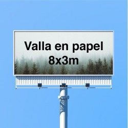 Valla en Papel 8x3 m